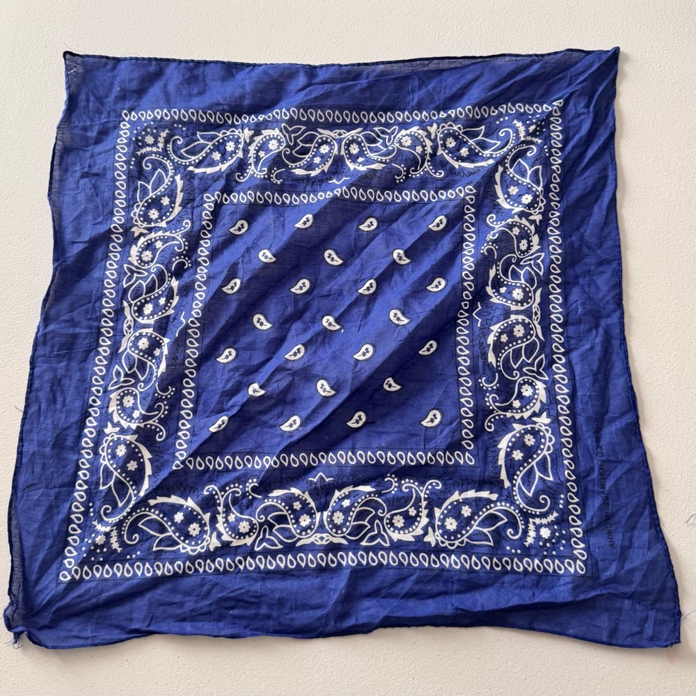 Blue Paisley Bandana Scarf